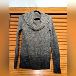 Gray ombre cowl neck sweater